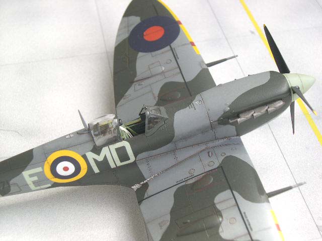 weathered Spitfire model airplane, 1